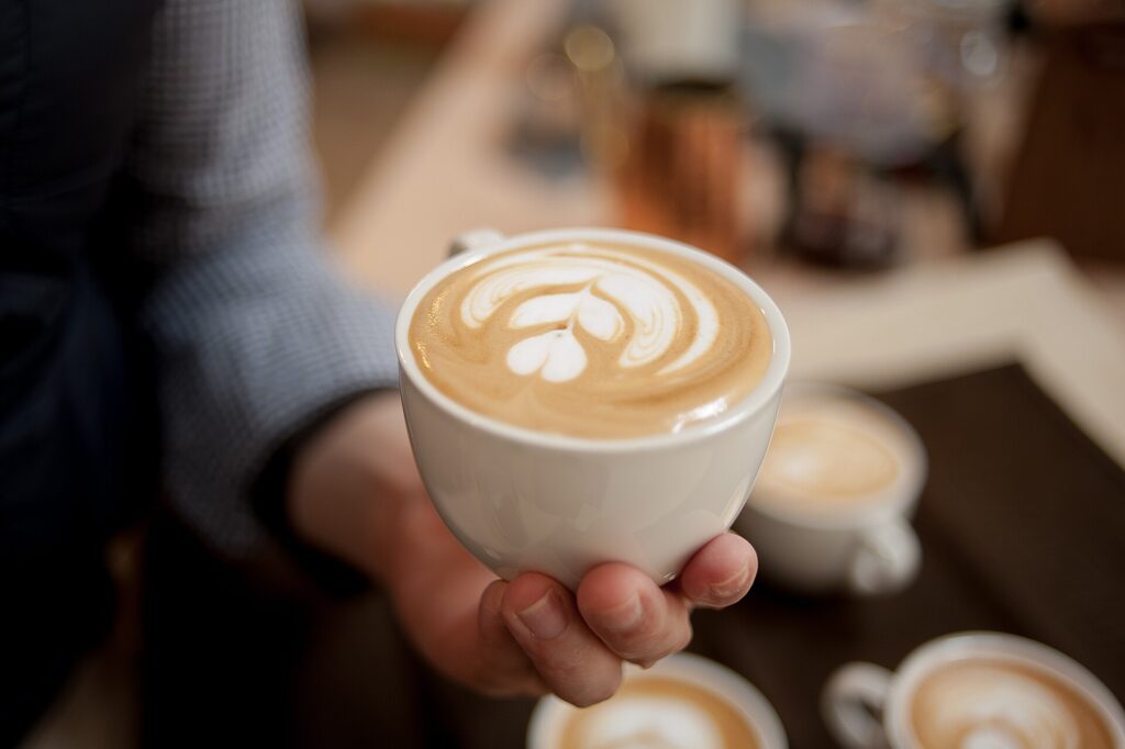 Cappuccino mit Latte Art